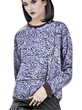 NWT Johnny Was Calme Seamed Oversized Pullover Sweatshirt